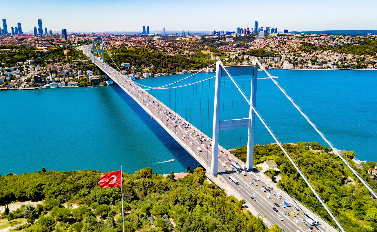 Istanbul Bosphorus and Two Continents